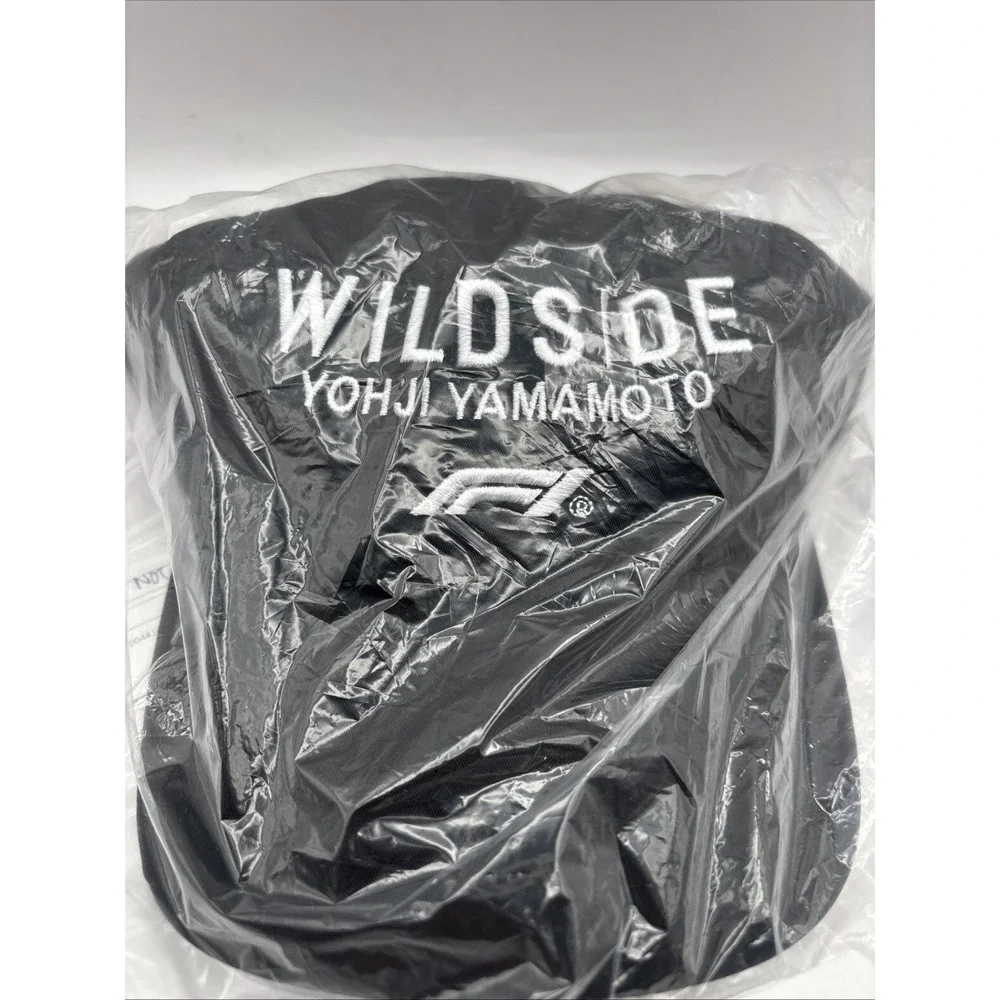 Yohji Yamamoto x Formula One F1 Wildside Snapback Hat Black White Grand Prix NWT